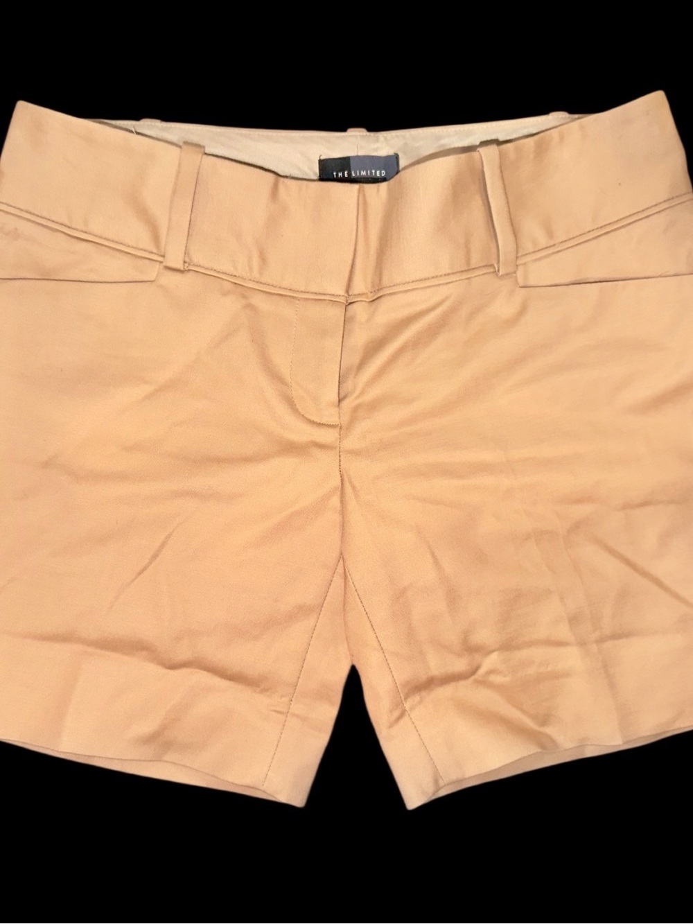 The Limited Women's Tan Flat-Front Cargo Shorts